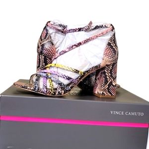 New Vince Camuto Winivey Snakeskin Sandal Heels 7.5